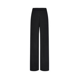 Serena Bute Tailored Trouser With Georgette Trim - Black - NWT